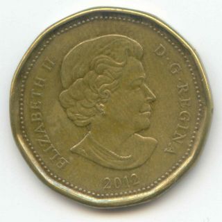 Canada 2012 Loonie Canadian One Dollar 1 $1 Exact Coin Shown