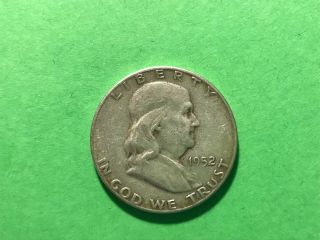 1952 Ben Franklin Silver Half Dollar -