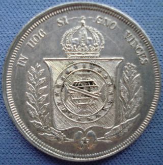 1880 Brazil - 500 Réis - Pedro II - Silver Coin - I4544 3