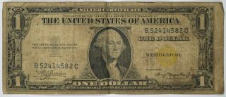 Fr.  2306 1935 A $1 Wwii North Africa Emergency Silver Certificate Yellow Seal