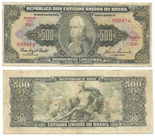 Brazil Note 500 Cruzeiros (1960) P 164d