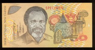 Banknote Papua Guinea 1989 50 Kina Specimen Aunc - Unc (64) №783