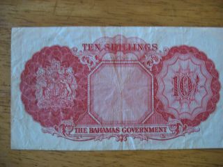 10 Shilling Currency Notes from the Bahamas Currency Note Act of 1936,  1953? 2