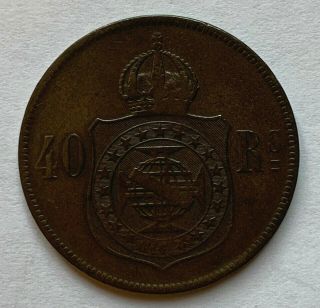Bronze 40 Reis Brazil 1879