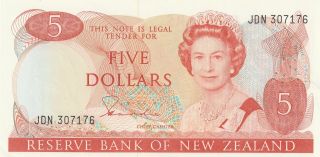 Zealand 5 Dollars Banknote Hardie Nd (1981 - 85) P.  171a Uncirculated