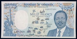 Cameroun - 1000 Francs - 1990 - Pick 26b - Serial Number 137460,  Unc.