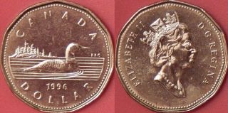 Brilliant Uncirculated 1996 Canada 1 Dollar From 