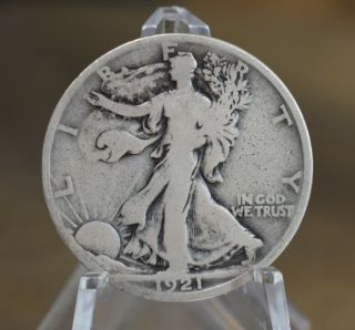 1921 - D.  900 90 Silver Walking Liberty Half Dollar