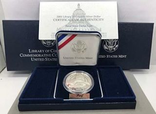 2000 - P $1 Library Of Congress Commemorative Silver Dollar In Ogp Proof