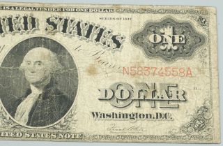Series of 1917 $1.  00 Dollar US Note Legal Tender FR38 Bill 273 3
