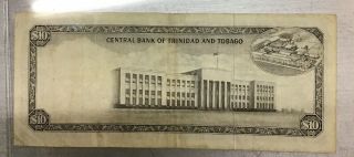 Central Bank Of Trinidad And Tobago 10 Dollar Note 1964 5