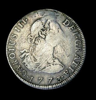 1773 Pts Jr Bolivia 4 Reales Km 54 Silver Coin Spanish Colonial Charles Iii