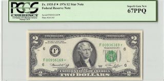 United States 1976 Fr.  1935 - F Pcgs Gem 67 Ppq 2 Dollars Frn Star