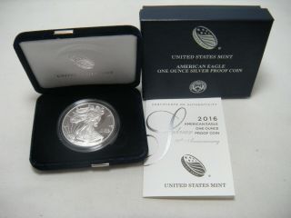 2016 W Proof Silver Eagle 30th Anniversary Lettered Edge Ogp Box