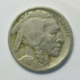 1917 D Indian Head Buffalo Nickel Vg Very Good