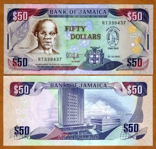 Jamaica,  $50,  2010,  P - 88,  Unc Commemorative