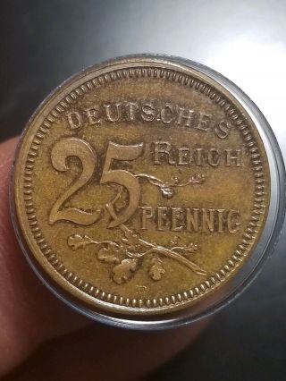 Germany 1908 - D 25 Pfennig Pattern In Copper Schaaf 18g25