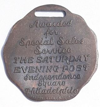 Philadelphia,  Pa,  Independencehall,  Award For Special Sales Medal Watch/key Fob