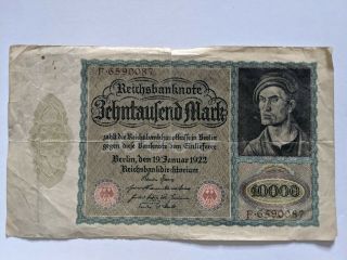 Reichsbanknote January 1922 - 10000