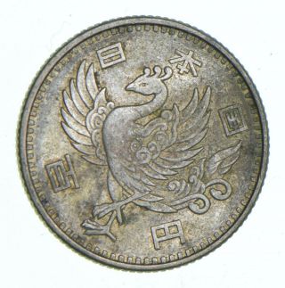Roughly Size Of Quarter - 1958 Japan 100 Yen - World Silver Coin 973