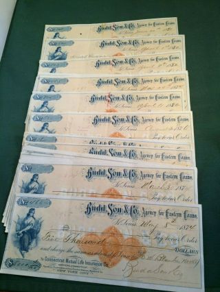 134 Vintage Bank Checks - 1800 ' s to Present - 1800 ' s (97),  Others (37) - P1927 3