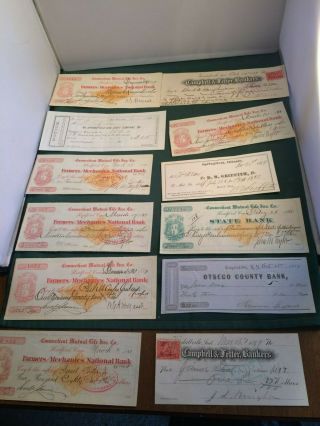 134 Vintage Bank Checks - 1800 ' s to Present - 1800 ' s (97),  Others (37) - P1927 8