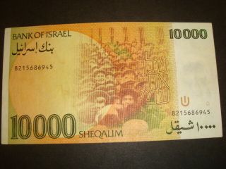Israel 10000 Sheqalim 1984 P.  M.  Golda Meir BankNote XF - UNC ?? 10,  000 NOTE 3