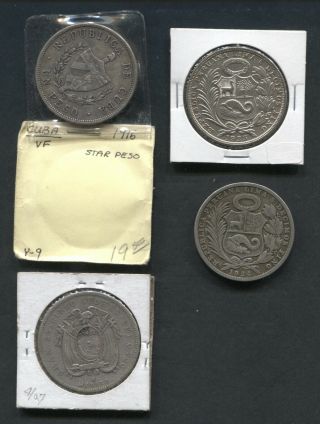1916 - 1944 Central,  South America Mixed Silver 2.  15oz ASW 2