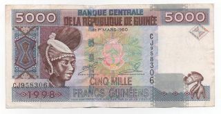 Guinea 5000 Francs 1998 Pick 38 Look Scans