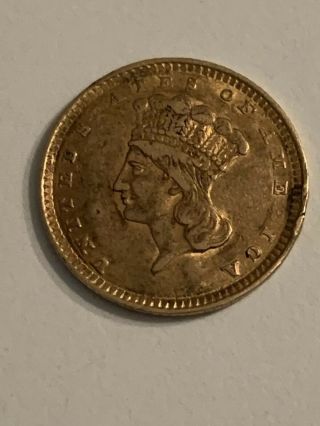 1857 Indian Princess Head $1 Dollar Gold Coin