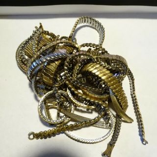 293 Grams 10 K Gf,  12 K Gf Gold Filled Ladies Wrist Watch Bands Scrap