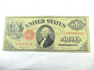 1917 Series $1 Dollar United States Note Legal Tender Tee Hee Burke Very Good