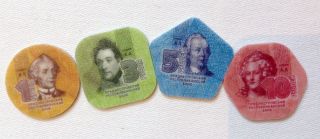 Transnistria Set 4 Coin 1 3 5 10 Rubles 2014 Plastic Materials Unc
