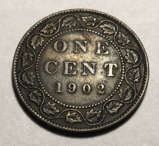 Canada 1902 Large One Cent Coin - King Edward Vii