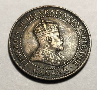 Canada 1902 Large One Cent Coin - King Edward VII 2