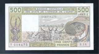 West African States - Togo.  500 Francs,  P - 806tg,  Crisp Aunc