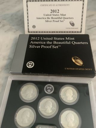2012 United States America The Quarters Silver Proof Set In Ogp.