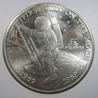 Marshall Island $5 1989 Lunar Moon Landing Space 16 World Bank Money Coin