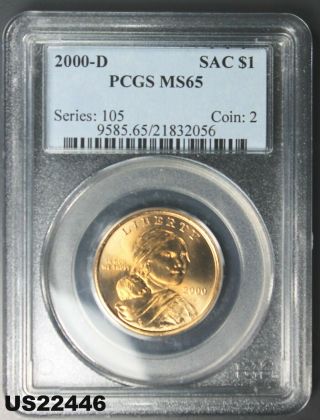 2000 - D Sacagawea Dollar Pcgs Ms - 65