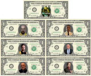 Breaking Bad Collector Pack - 7 Dollar Bills - Real Money - Not Just A Novelty