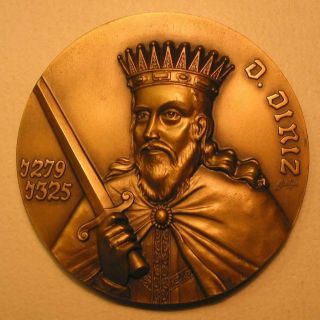 Monarchy / King D.  Dinis / The Farmer / Bronze Medal By Baltazar