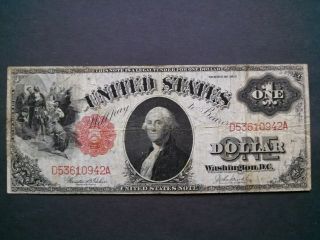Series Of 1917 One Dollar $1 United States Teehee Burke Large Size Nr Old