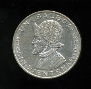 Panama 1953 Un Balboa Silver In Au,