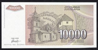 YUGOSLAVIA - - - 10000 DINARA 1993 - - - - P - 129 - - - UNC - - - AA0000000 - - - - RR 2