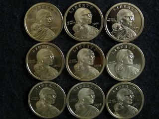 2000 S - 2008s Native American Sacagawea Proof Dollars 9 - Coins