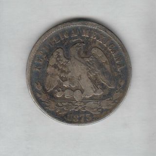 1875 Zsmexico Silver 50 Centavos