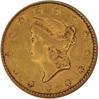 1852 P United States $1 Gold Liberty Head Dollar Coin Graded Anacs Au - 50,  Key