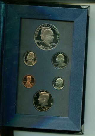 1990 S United States 6 Coin Eisenhower Prestige Set Box,  5394m