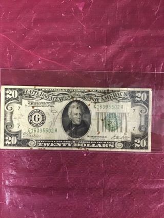 2 - 1928B Twenty Dollar Note. 3
