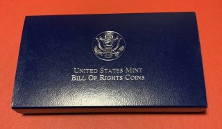 1993 Bill of Rights Commemorative Proof Silver Dollar & Cpa 5